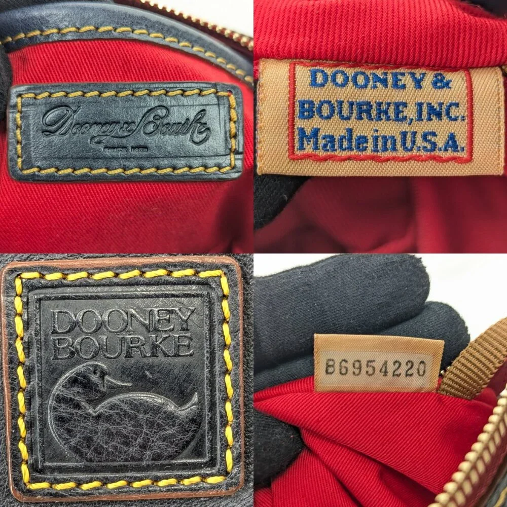 DOONEY & BOURKE USA Black Leather Florentine Hobo Satchel - Made in USA - NEW - Picture 15 of 16